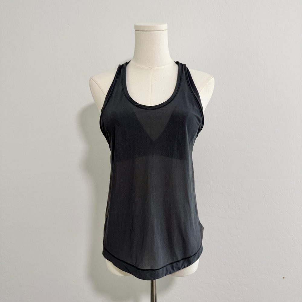 Lululemon Dark Gray  Sheer Tank with Bra